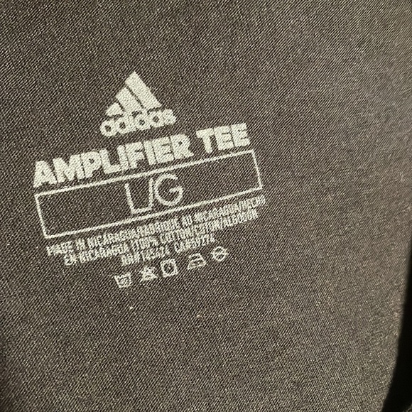 Adidas amplifier tee Mens black basic Bos graphic shirt New Size Large - Picture 3 of 7